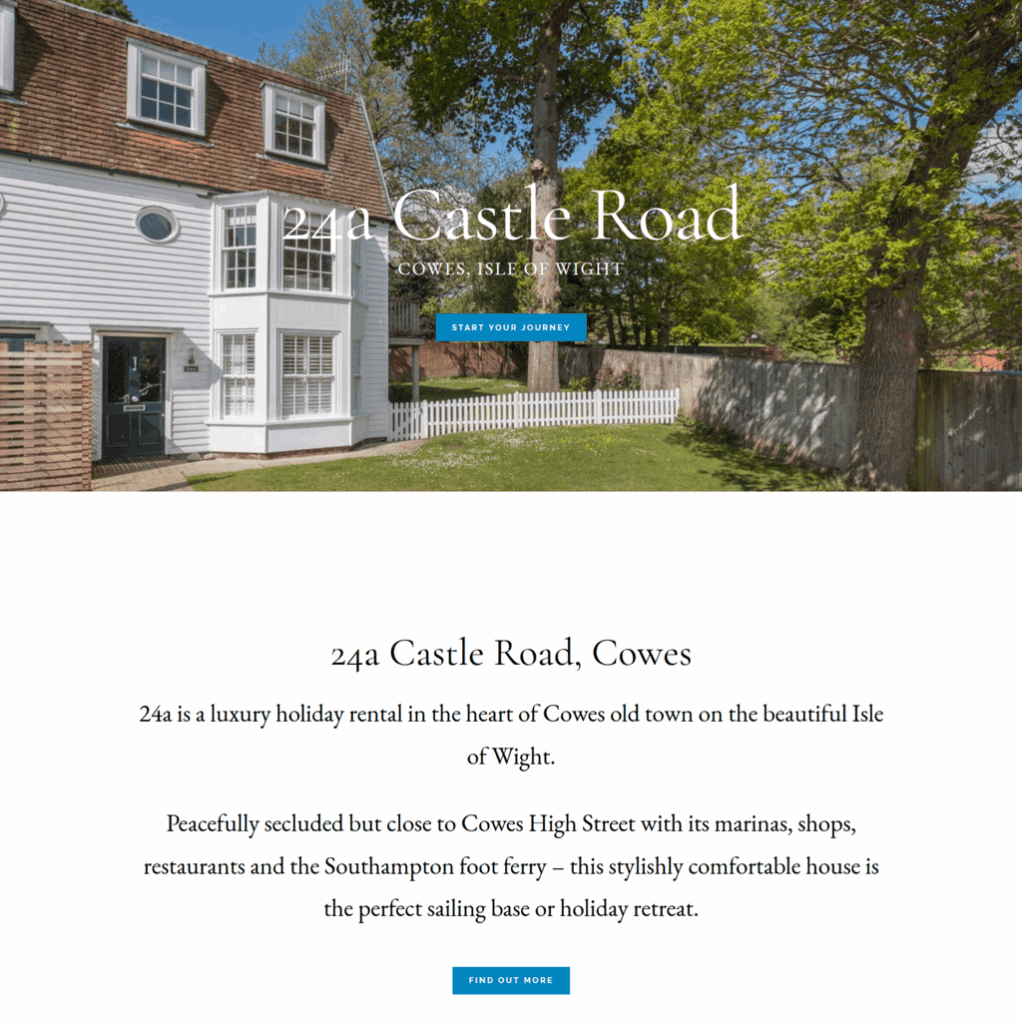 24a Castle Rd, Cowes, holiday home website